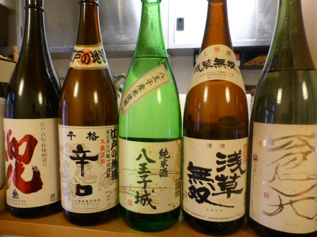 東京産の日本酒がこだわりの一つです